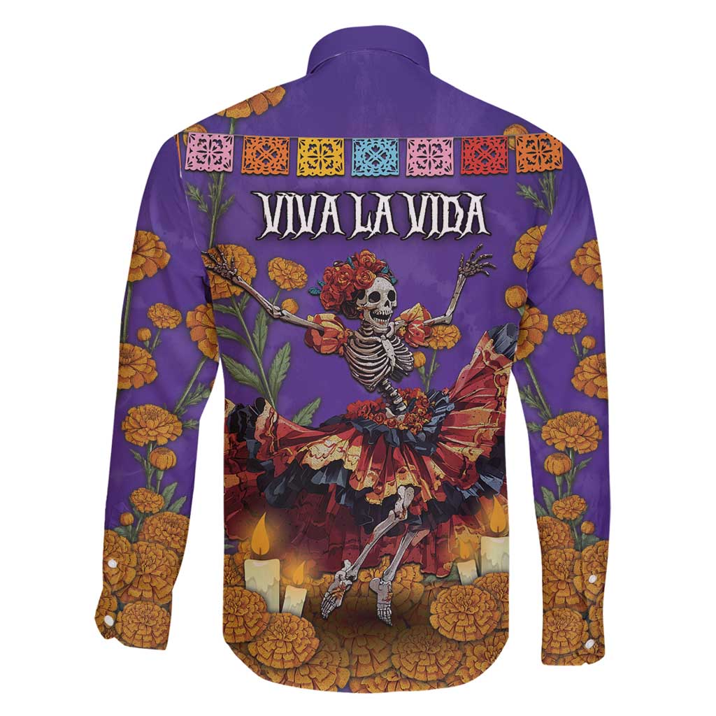 Day Of The Dead Family Matching Off Shoulder Short Dress and Hawaiian Shirt Viva La Vida - Wonder Print Shop
