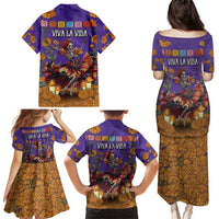 Day Of The Dead Family Matching Puletasi and Hawaiian Shirt Viva La Vida - Wonder Print Shop
