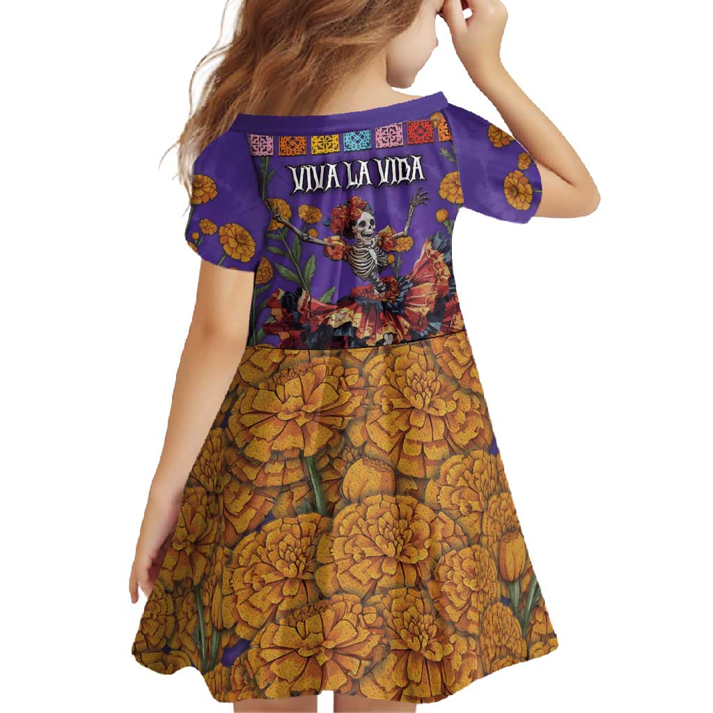 Day Of The Dead Family Matching Short Sleeve Bodycon Dress and Hawaiian Shirt Viva La Vida - Wonder Print Shop