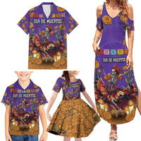 Day Of The Dead Family Matching Summer Maxi Dress and Hawaiian Shirt Viva La Vida - Wonder Print Shop
