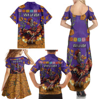Day Of The Dead Family Matching Summer Maxi Dress and Hawaiian Shirt Viva La Vida - Wonder Print Shop