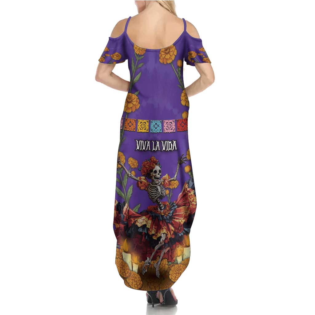 Day Of The Dead Family Matching Summer Maxi Dress and Hawaiian Shirt Viva La Vida - Wonder Print Shop