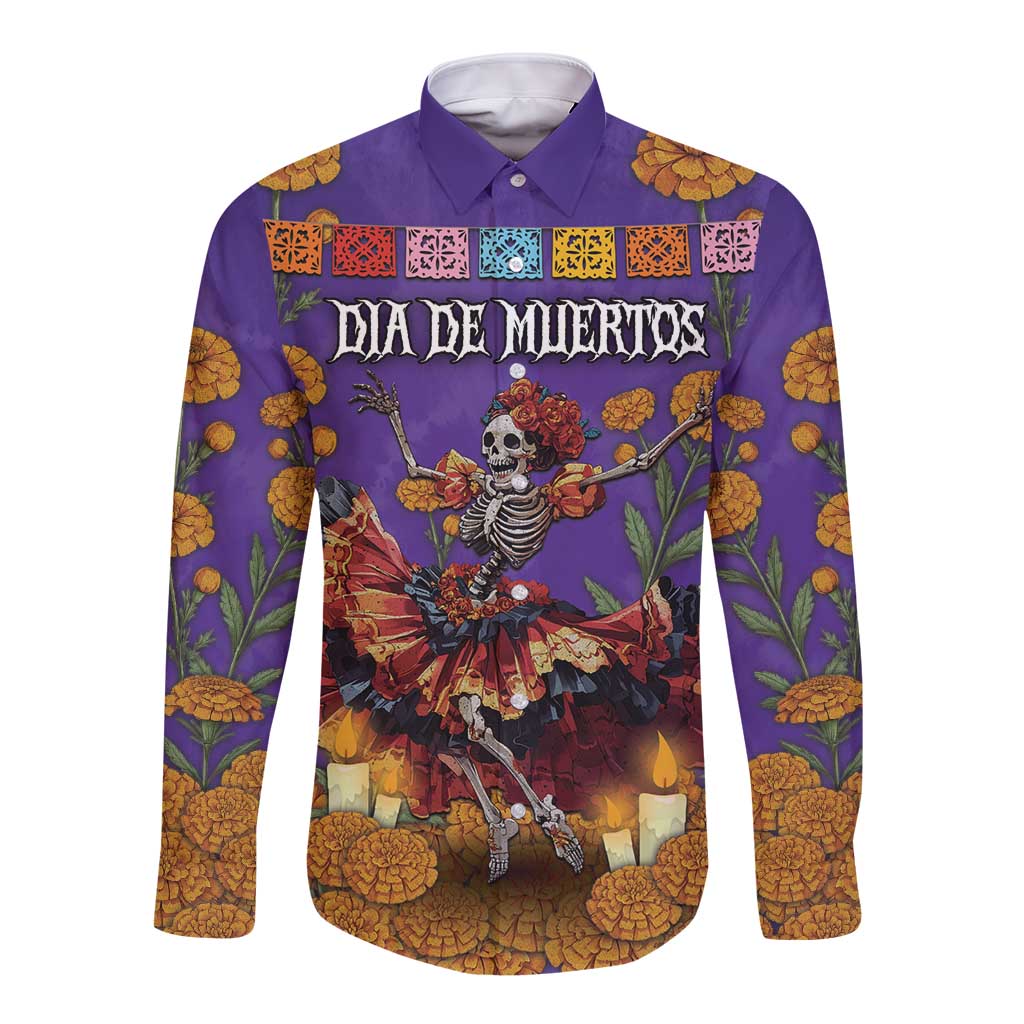 Day Of The Dead Long Sleeve Button Shirt Viva La Vida - Wonder Print Shop