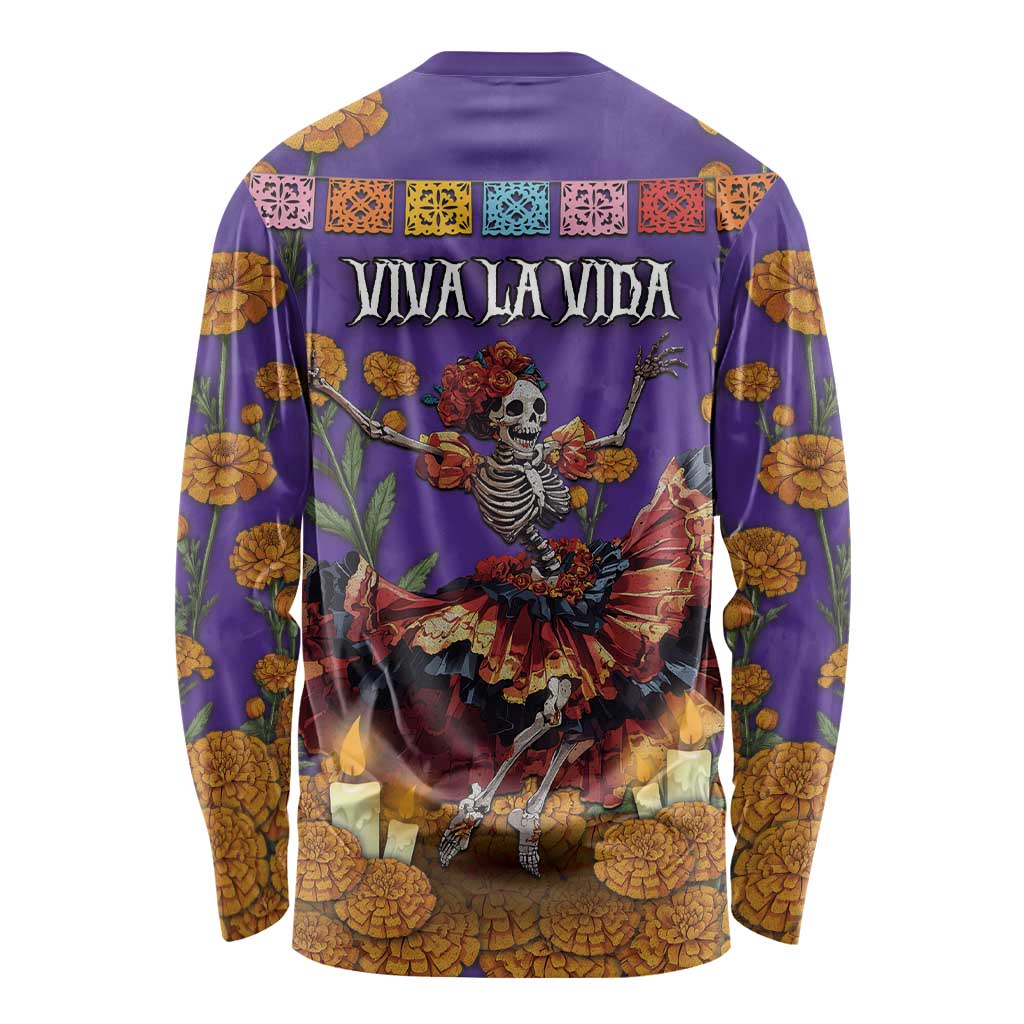Day Of The Dead Long Sleeve Shirt Viva La Vida - Wonder Print Shop