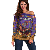 Day Of The Dead Off Shoulder Sweater Viva La Vida - Wonder Print Shop