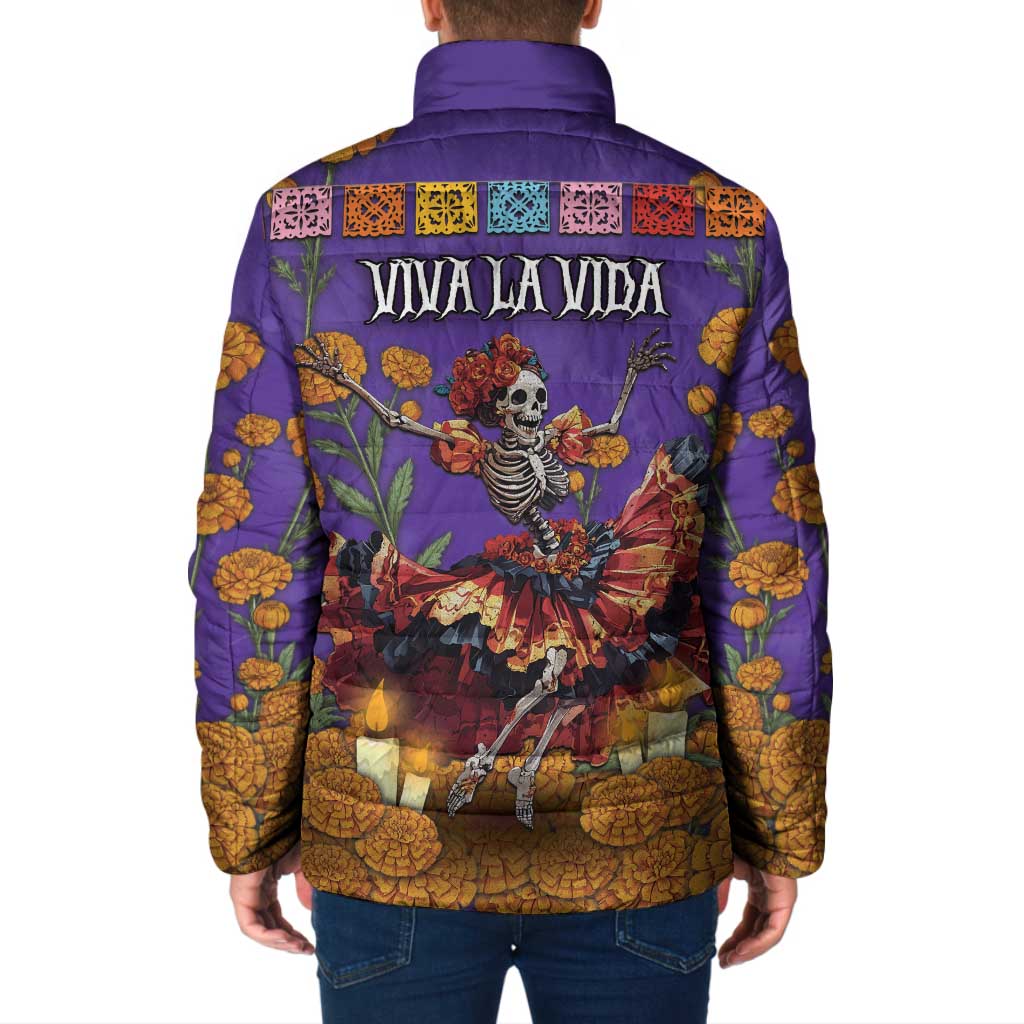 Day Of The Dead Padded Jacket Viva La Vida - Wonder Print Shop