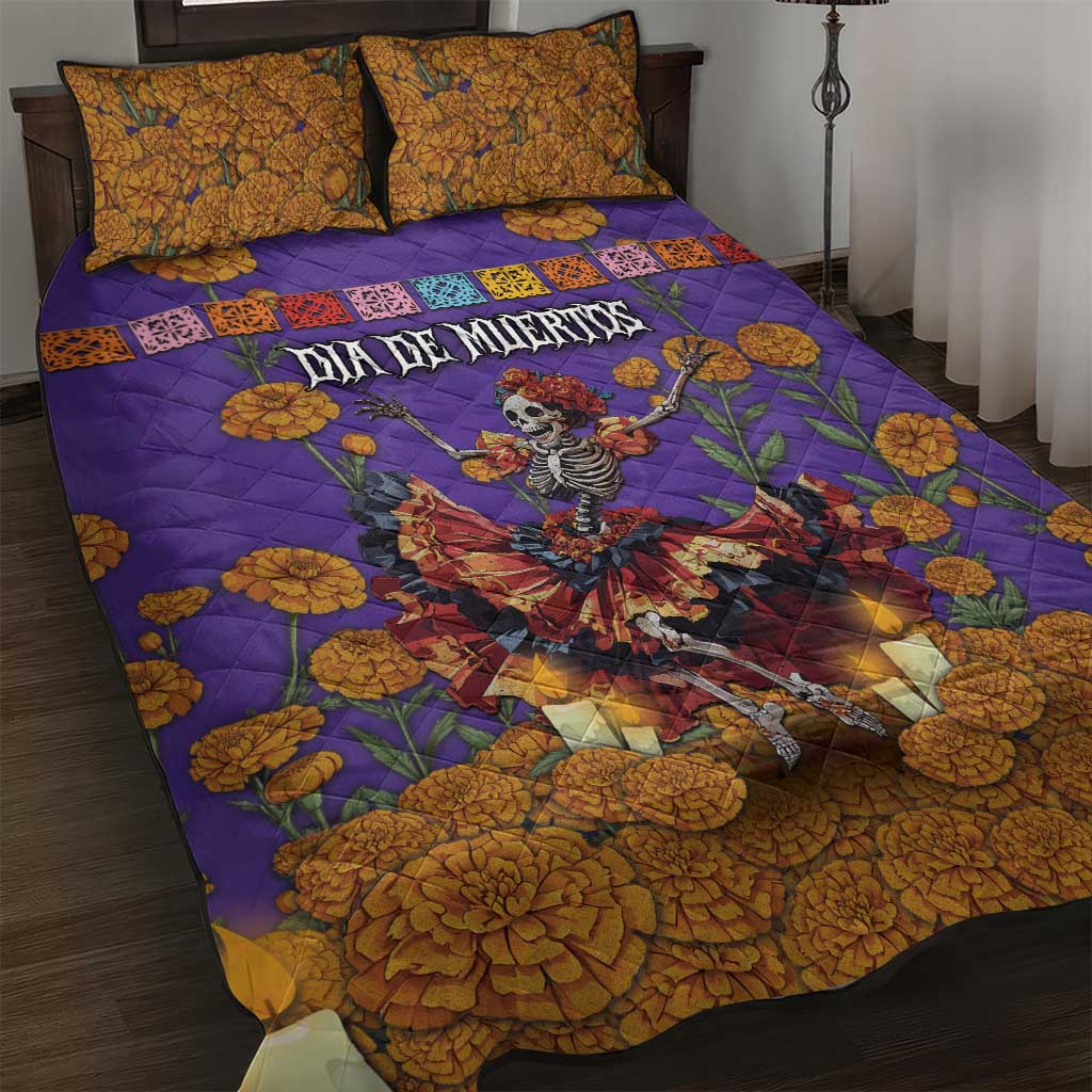 Day Of The Dead Quilt Bed Set Viva La Vida - Wonder Print Shop