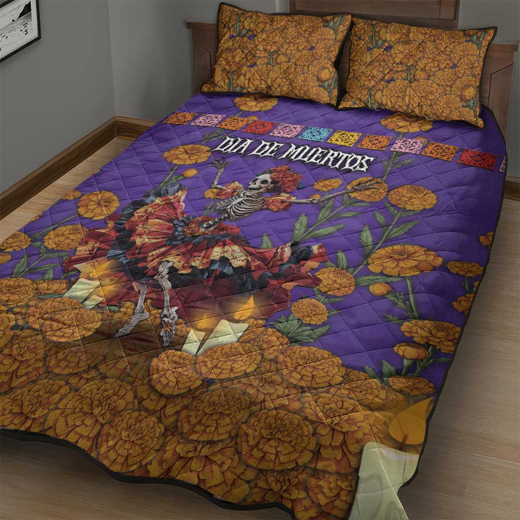 Day Of The Dead Quilt Bed Set Viva La Vida - Wonder Print Shop