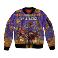 Day Of The Dead Sleeve Zip Bomber Jacket Viva La Vida - Wonder Print Shop