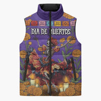 Day Of The Dead Sleeveless Puffer Jacket Viva La Vida - Wonder Print Shop