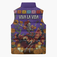 Day Of The Dead Sleeveless Puffer Jacket Viva La Vida - Wonder Print Shop