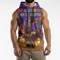 Day Of The Dead Sleeveless Zip Hoodie Viva La Vida - Wonder Print Shop