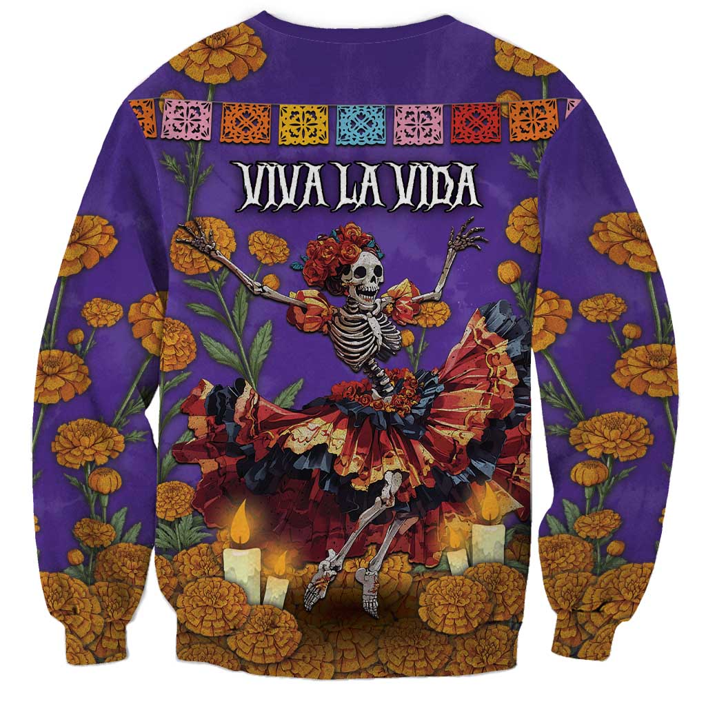 Day Of The Dead Sweatshirt Viva La Vida - Wonder Print Shop