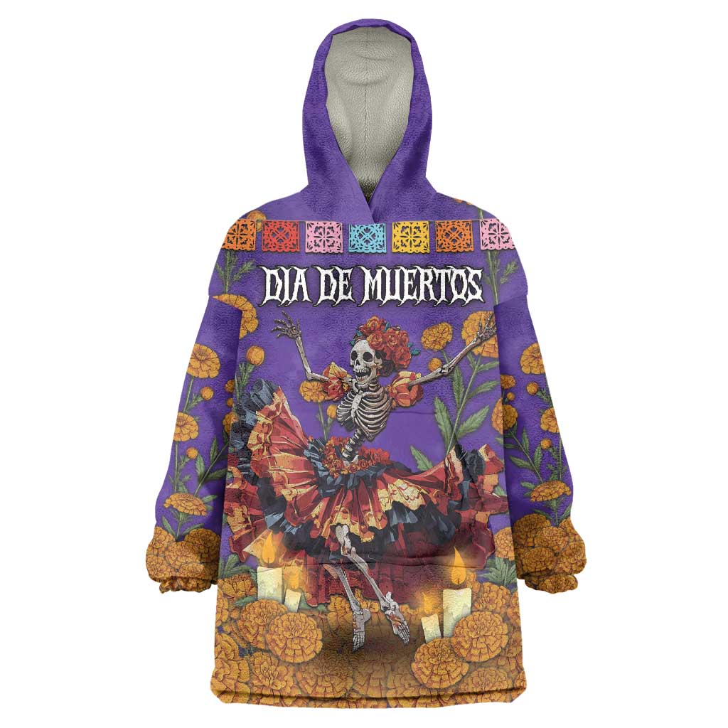 Day Of The Dead Wearable Blanket Hoodie Viva La Vida - Wonder Print Shop