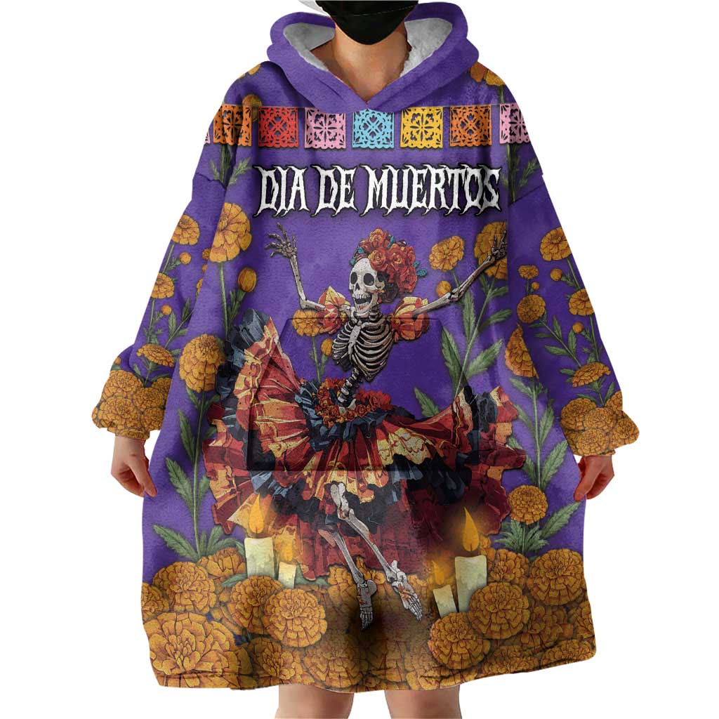 Day Of The Dead Wearable Blanket Hoodie Viva La Vida - Wonder Print Shop