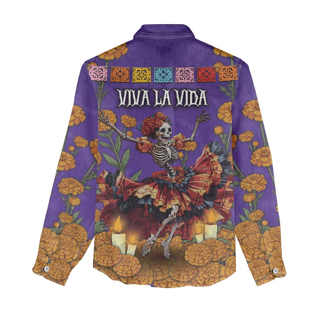 Day Of The Dead Women Casual Shirt Viva La Vida - Wonder Print Shop