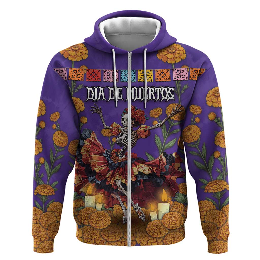 Day Of The Dead Zip Hoodie Viva La Vida - Wonder Print Shop