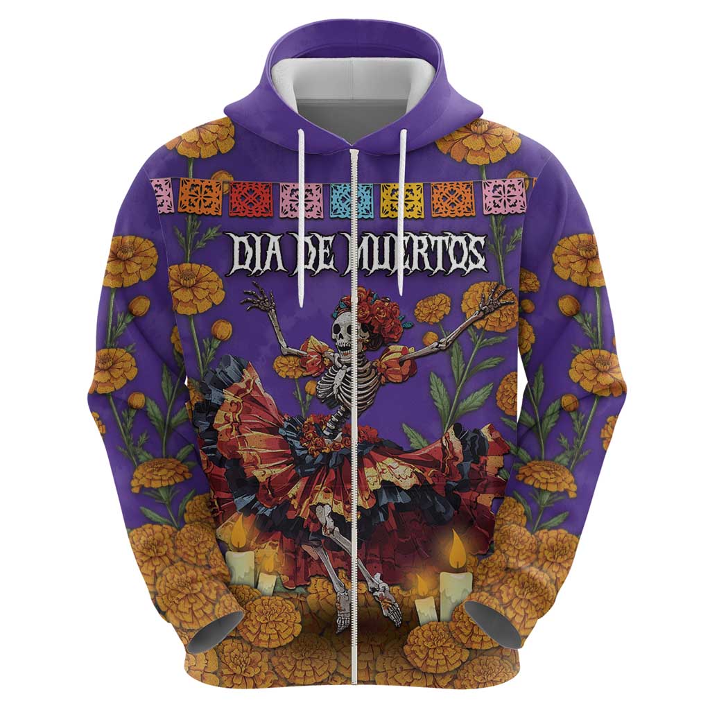 Day Of The Dead Zip Hoodie Viva La Vida - Wonder Print Shop