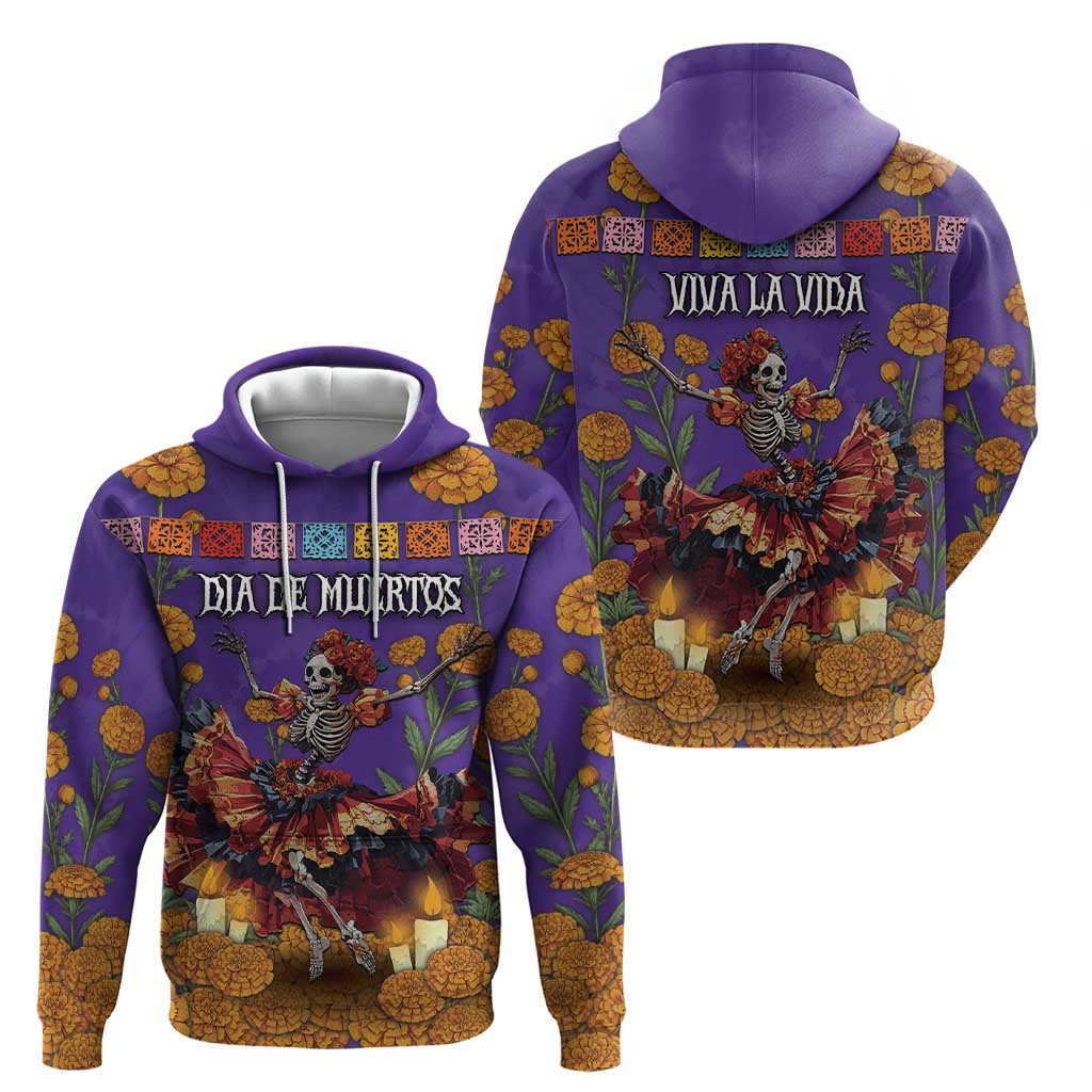 Day Of The Dead Zip Hoodie Viva La Vida - Wonder Print Shop