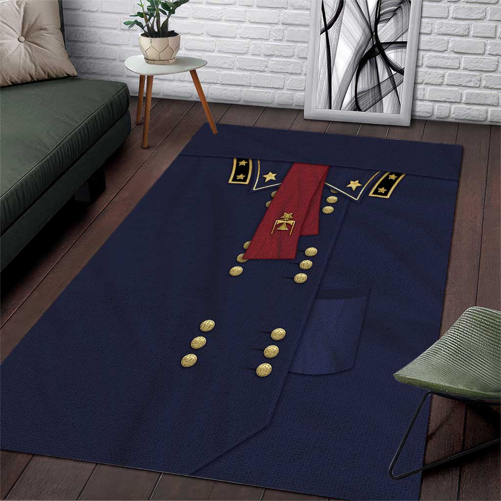 George Armstrong Custer Area Rug Soldier Costume - Wonder Print Shop