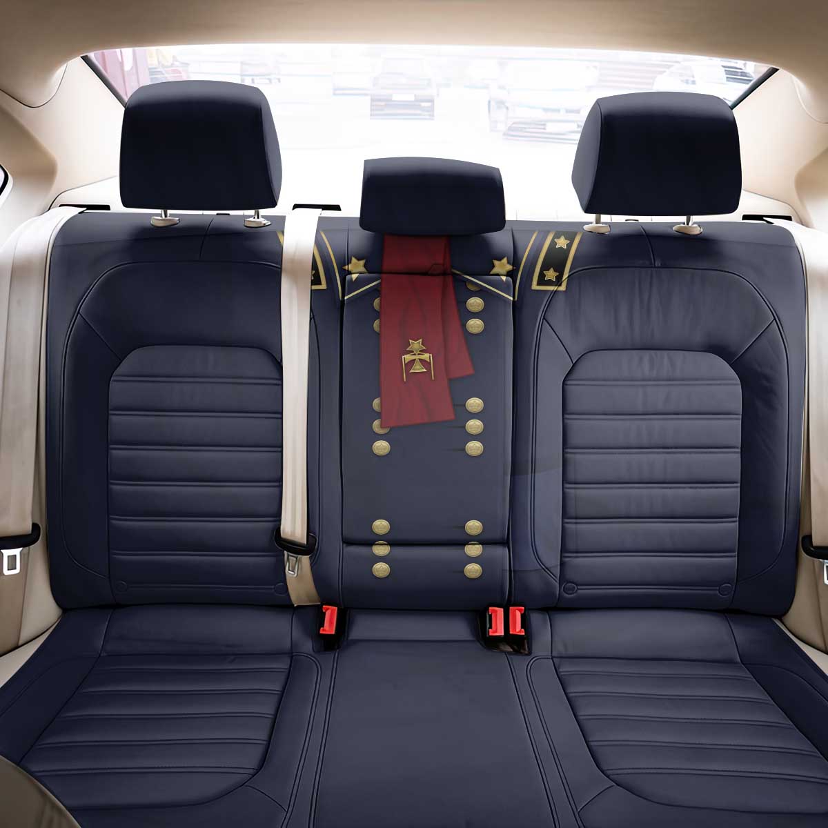 George Armstrong Custer Back Car Seat Cover Soldier Costume - Wonder Print Shop