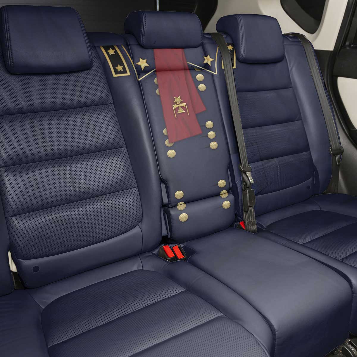 George Armstrong Custer Back Car Seat Cover Soldier Costume - Wonder Print Shop