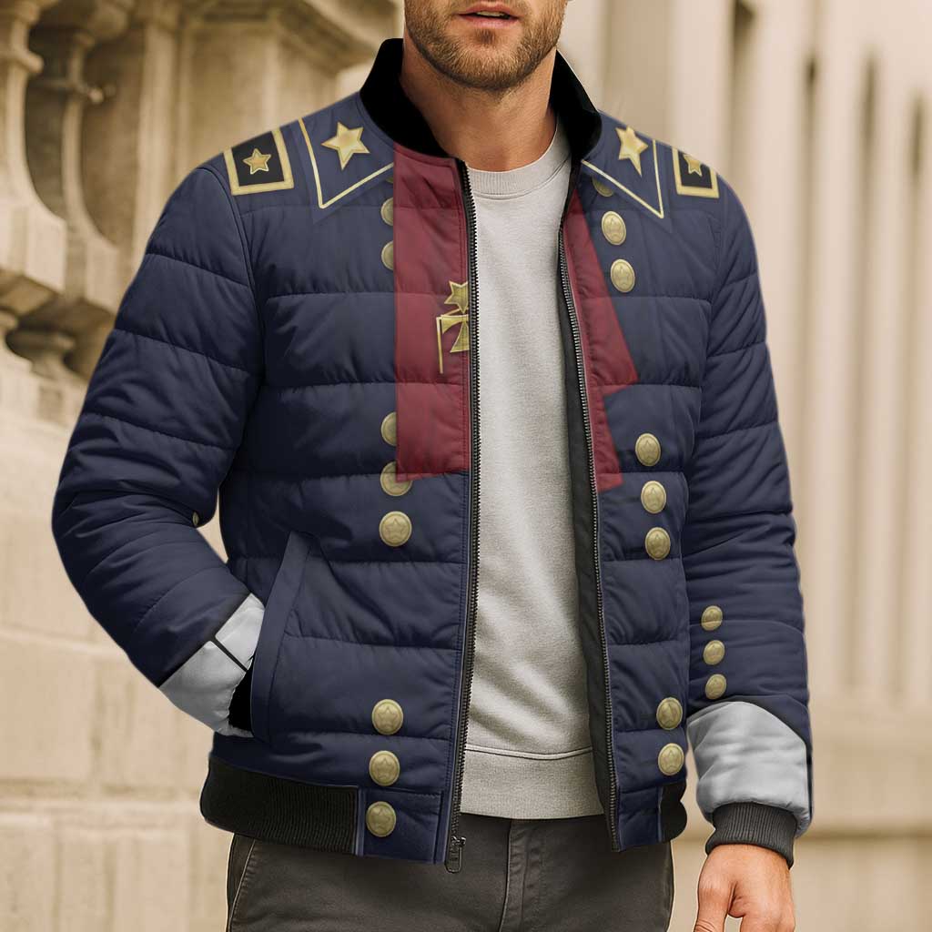 George Armstrong Custer Bomber Puffer Jacket Soldier Costume - Wonder Print Shop