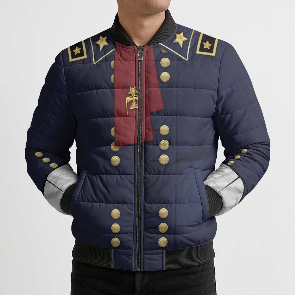 George Armstrong Custer Bomber Puffer Jacket Soldier Costume - Wonder Print Shop