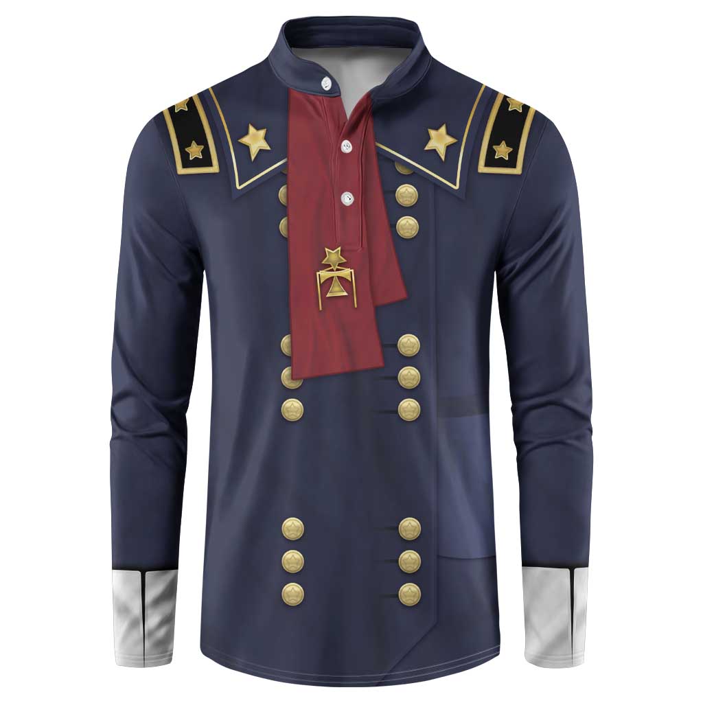 George Armstrong Custer Button Sweatshirt Soldier Costume - Wonder Print Shop