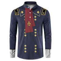 George Armstrong Custer Button Sweatshirt Soldier Costume - Wonder Print Shop