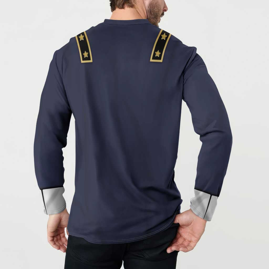 George Armstrong Custer Button Sweatshirt Soldier Costume - Wonder Print Shop