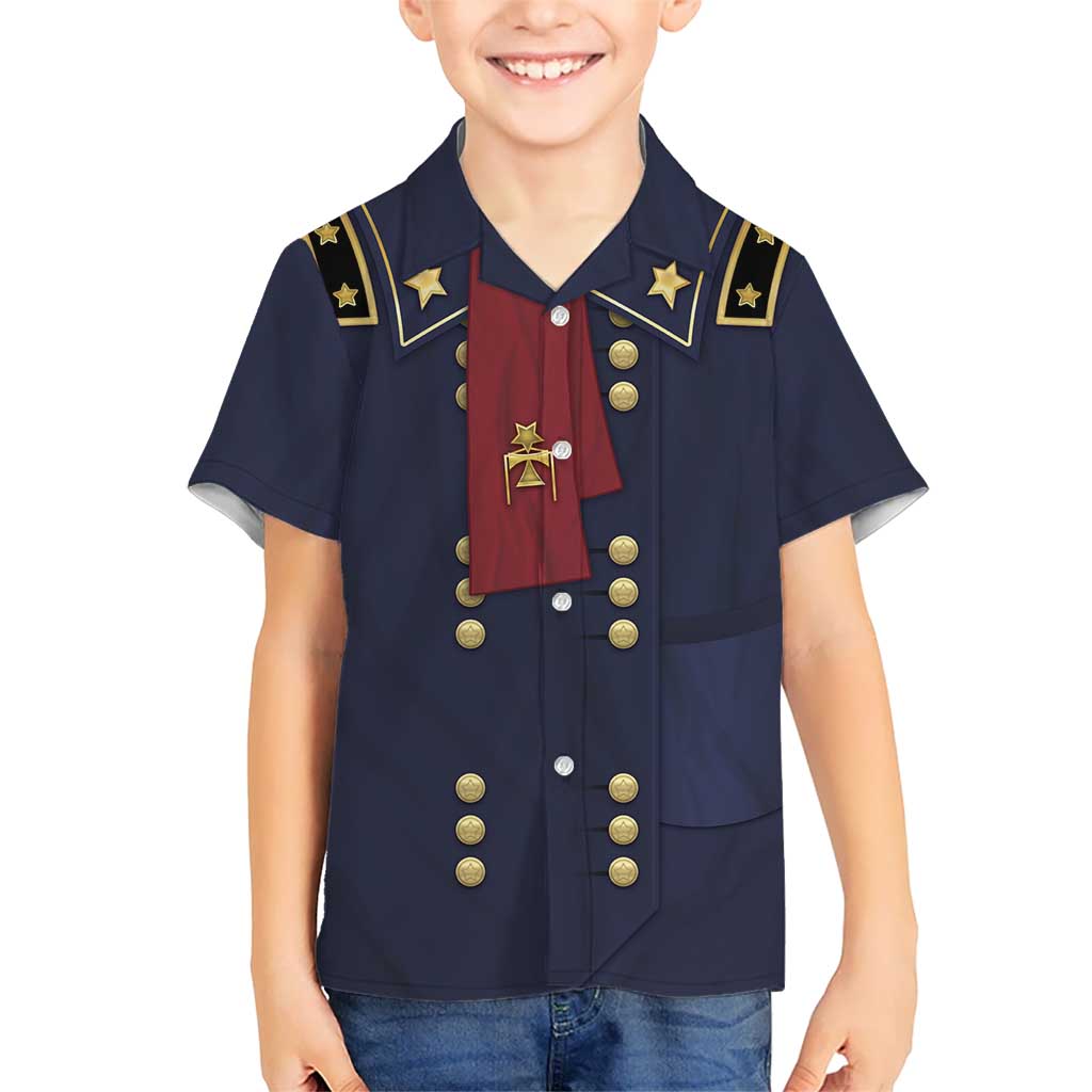 George Armstrong Custer Kid Hawaiian Shirt Soldier Costume - Wonder Print Shop