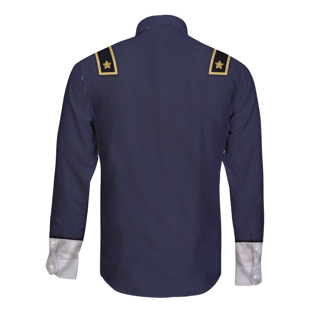 George Armstrong Custer Long Sleeve Button Shirt Soldier Costume - Wonder Print Shop