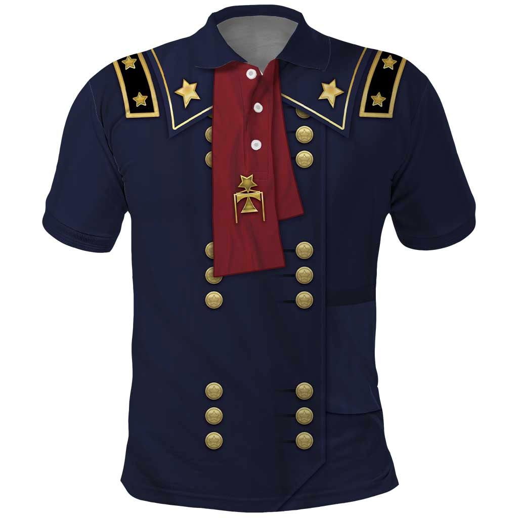 George Armstrong Custer Polo Shirt Soldier Costume - Wonder Print Shop