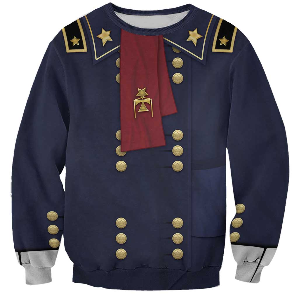 George Armstrong Custer Sweatshirt Soldier Costume - Wonder Print Shop