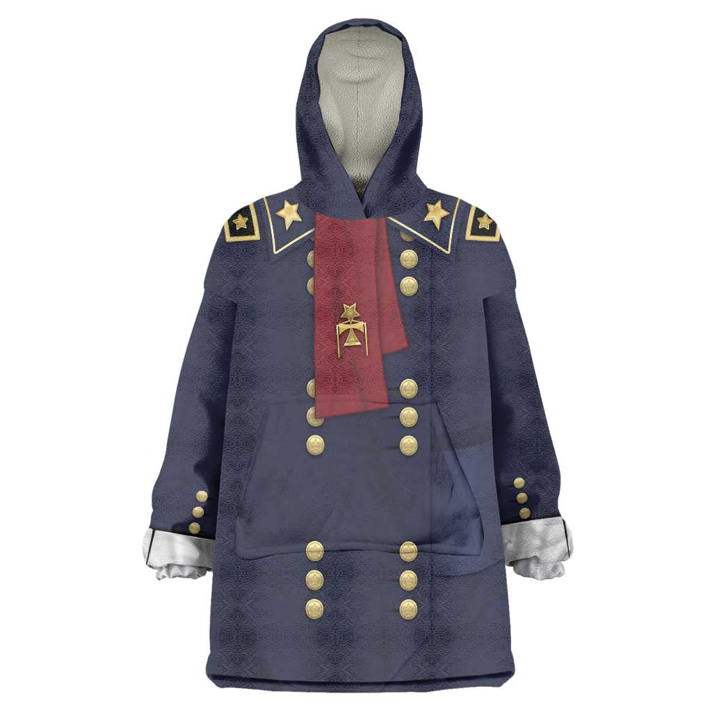 George Armstrong Custer Wearable Blanket Hoodie Soldier Costume - Wonder Print Shop