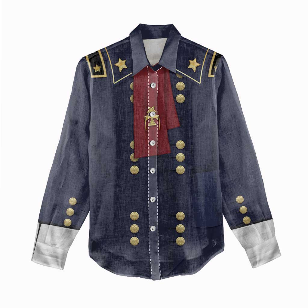 George Armstrong Custer Women Casual Shirt Soldier Costume - Wonder Print Shop