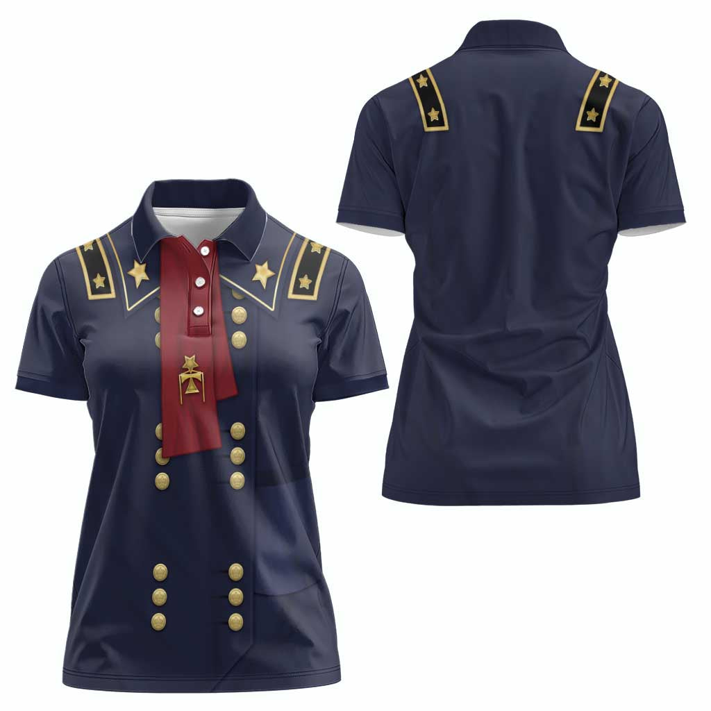 George Armstrong Custer Women Polo Shirt Soldier Costume - Wonder Print Shop
