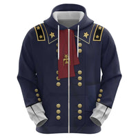 George Armstrong Custer Zip Hoodie Soldier Costume - Wonder Print Shop