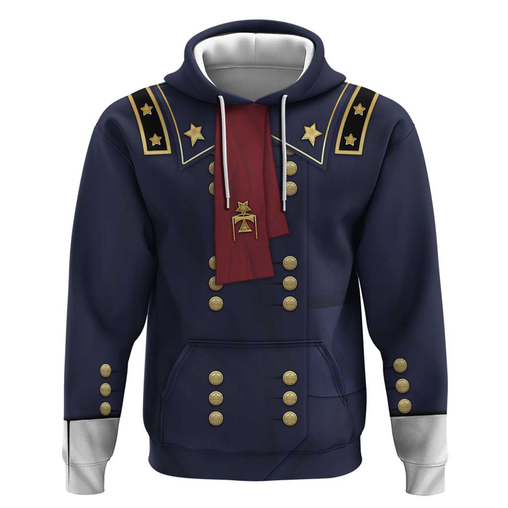 George Armstrong Custer Zip Hoodie Soldier Costume - Wonder Print Shop
