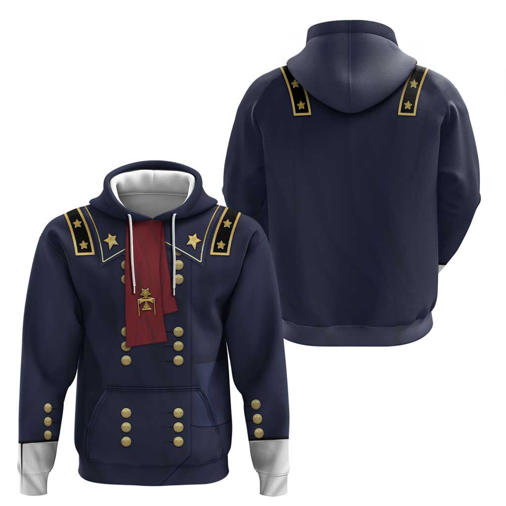 George Armstrong Custer Zip Hoodie Soldier Costume - Wonder Print Shop