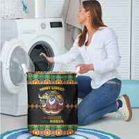 Jamaica Christmas Laundry Basket Most Likely To Smoke With Santa - Wonder Print Shop