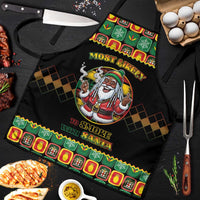 Jamaica Christmas Apron Most Likely To Smoke With Santa - Wonder Print Shop