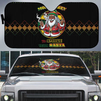 Jamaica Christmas Auto Sun Shade Most Likely To Smoke With Santa - Wonder Print Shop