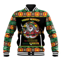 Jamaica Christmas Baseball Jacket Most Likely To Smoke With Santa - Wonder Print Shop