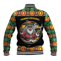 Jamaica Christmas Baseball Jacket Most Likely To Smoke With Santa - Wonder Print Shop