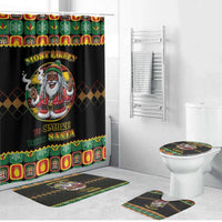 Jamaica Christmas Bathroom Set Most Likely To Smoke With Santa - Wonder Print Shop