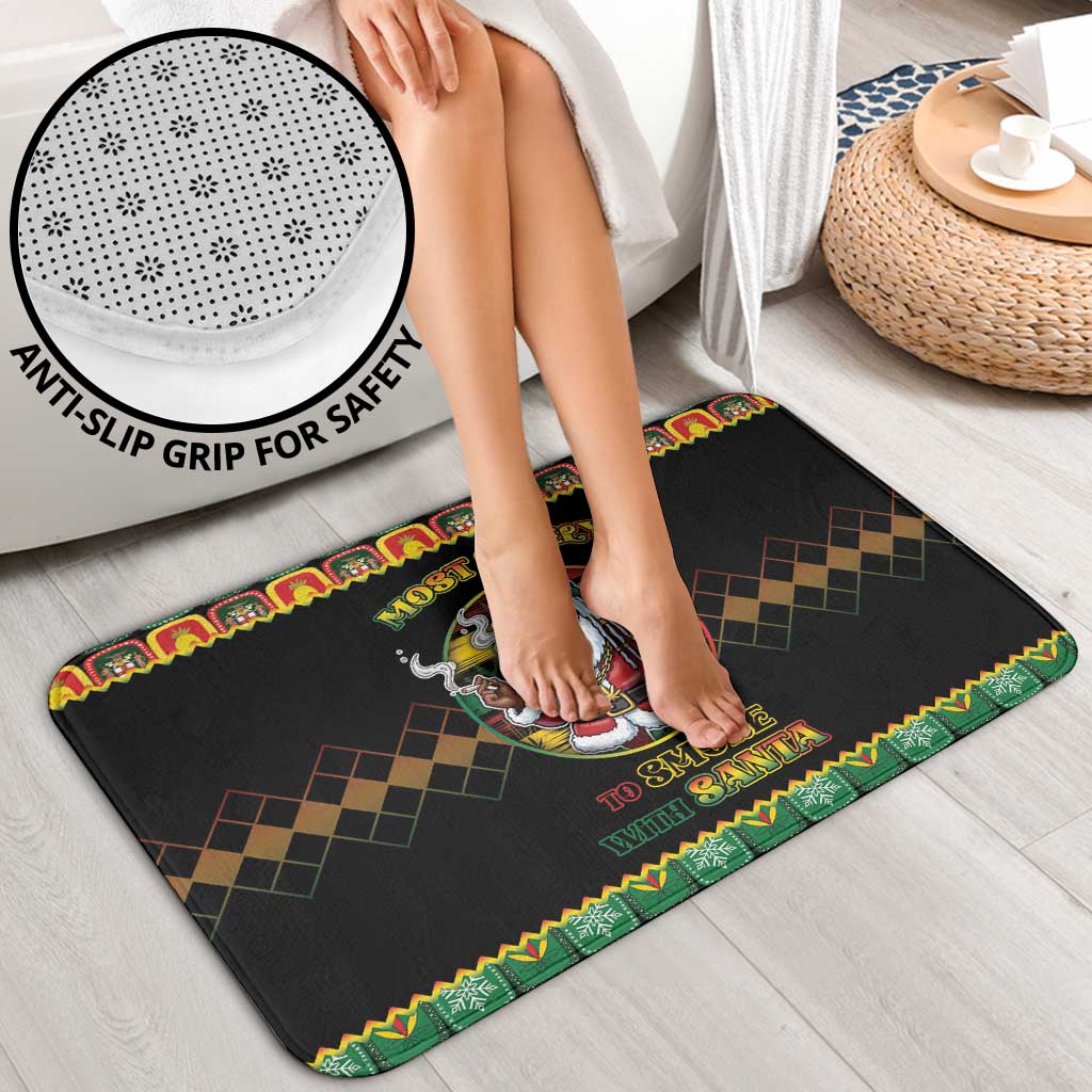 Jamaica Christmas Bathroom Set Most Likely To Smoke With Santa - Wonder Print Shop