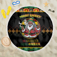 Jamaica Christmas Beach Blanket Most Likely To Smoke With Santa - Wonder Print Shop