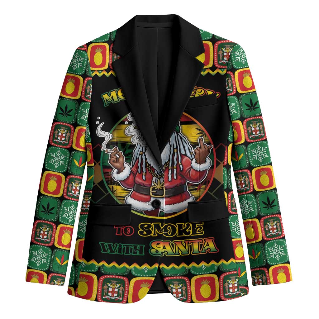 Jamaica Christmas Blazer Most Likely To Smoke With Santa - Wonder Print Shop